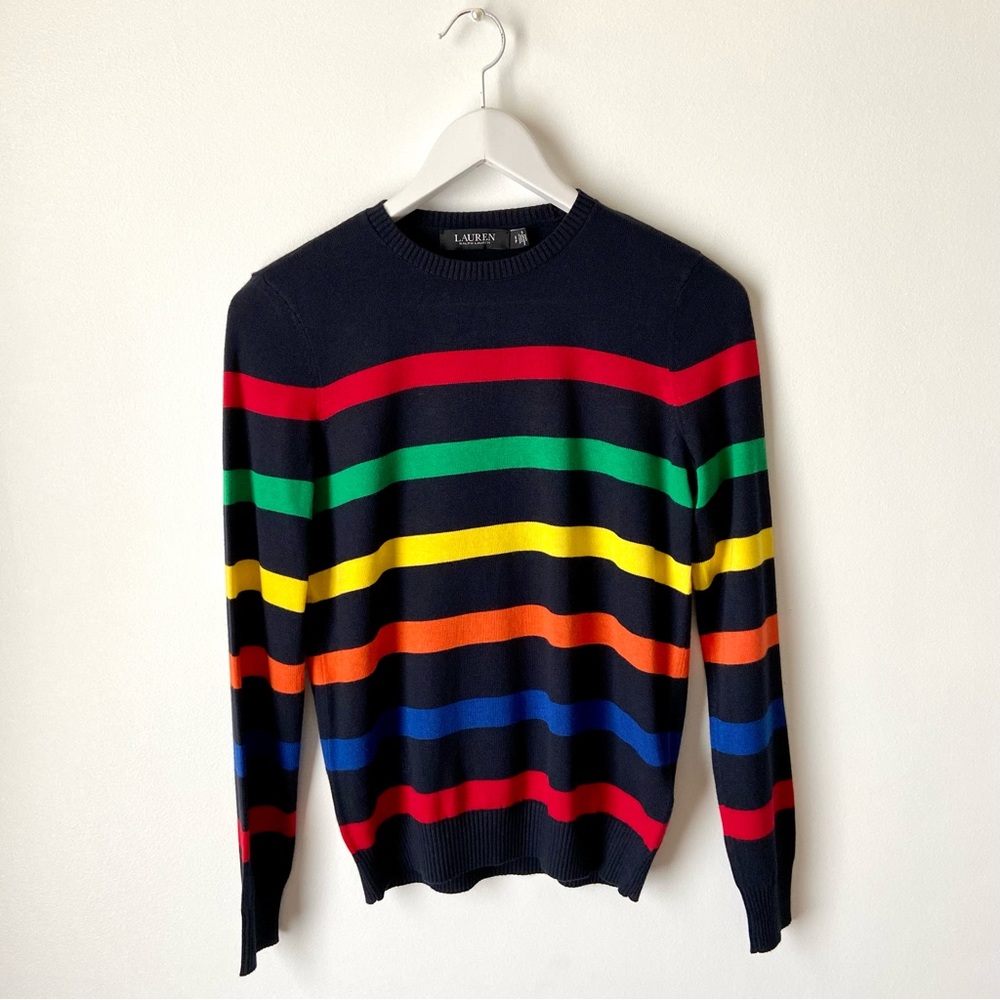 Lauren Ralph Lauren Colorful Striped Sweater Size Small